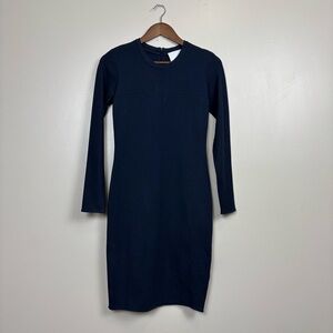 3.1 Phillip Lim Dress Womens 2 Blue Long Sleeve Sheath Hidden Zipper Long Sleeve